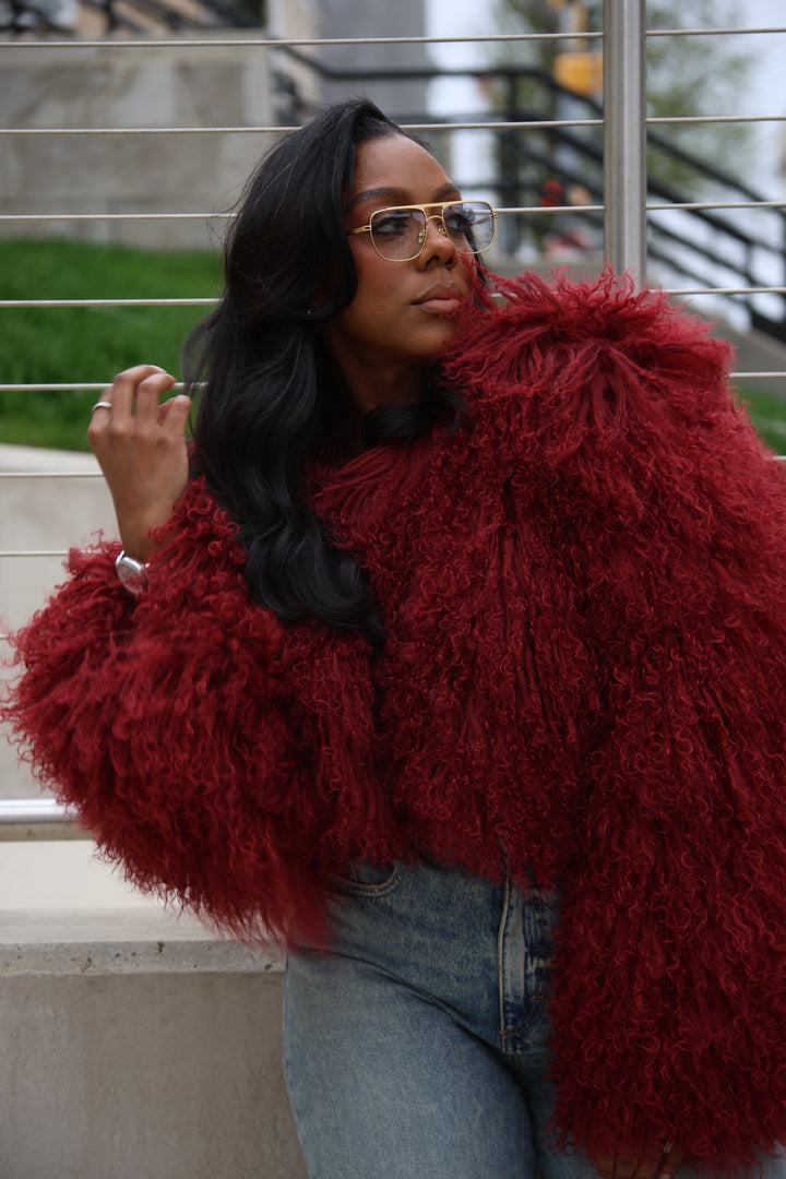 The “Kay” Mongolian Crop Jacket