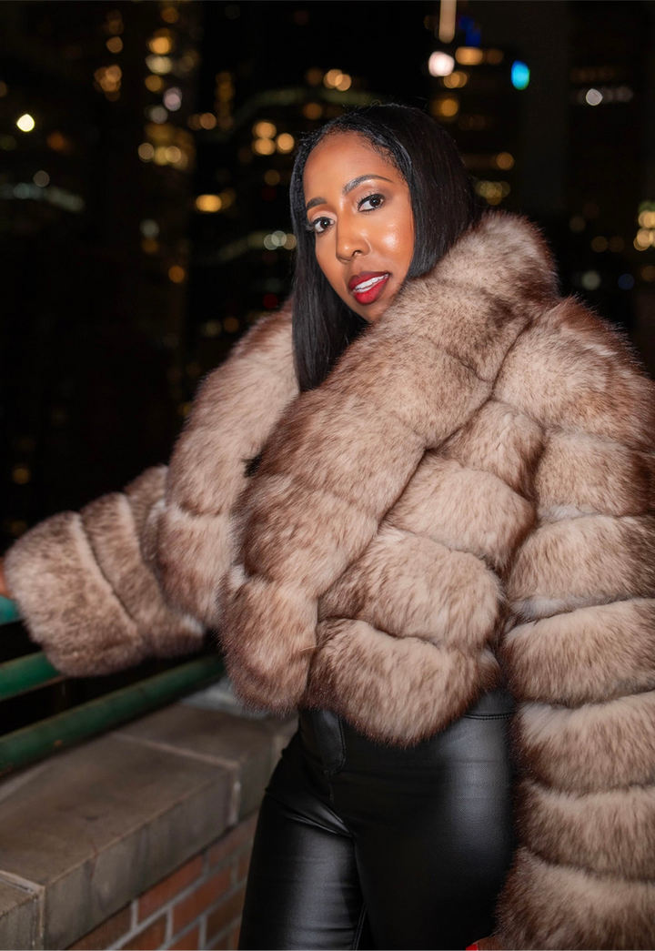 The “Ikisha” Fox Jacket with Collar