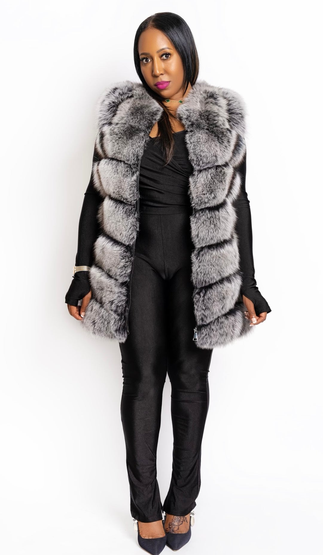 The “Joi” Silver Fox vest