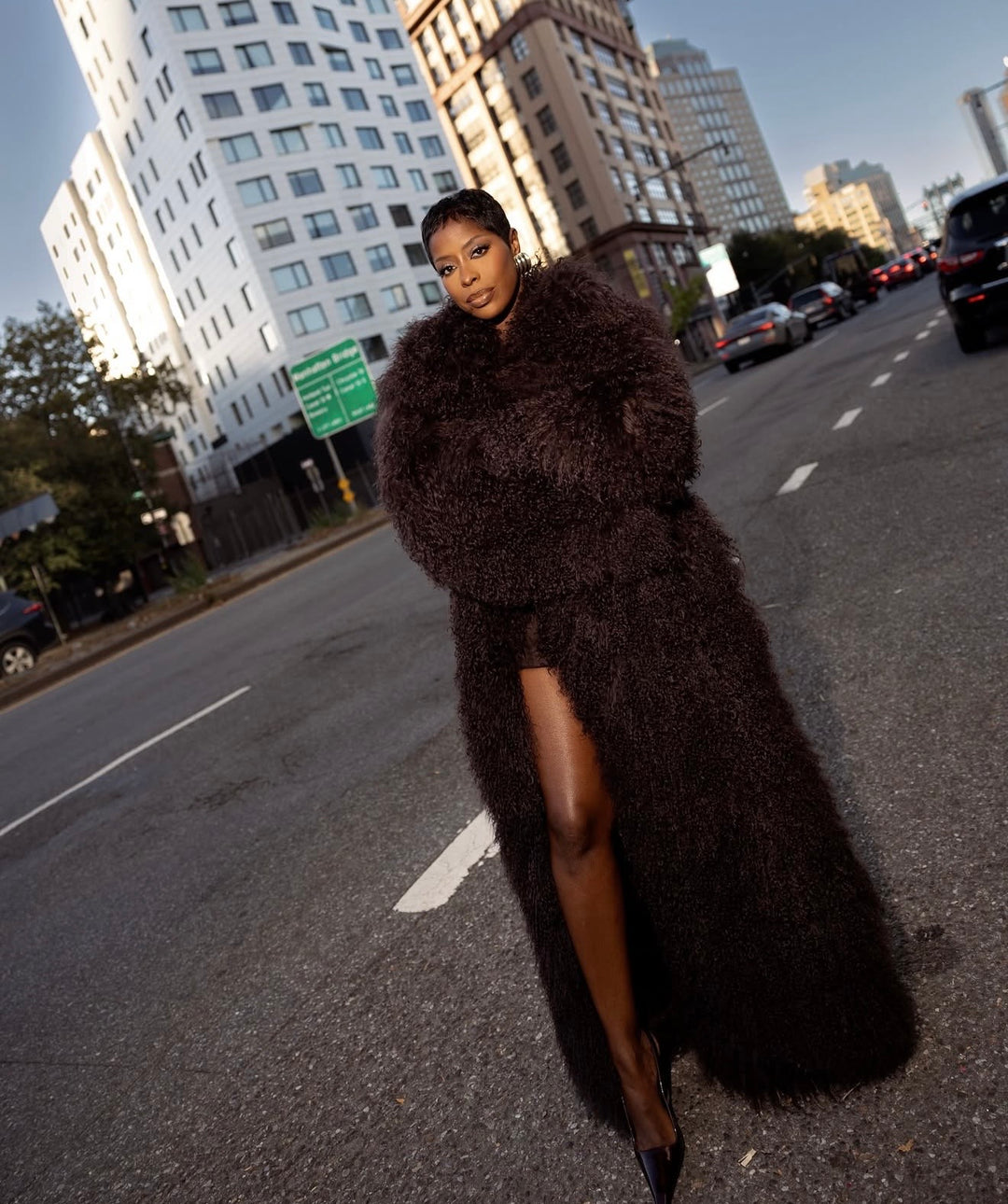 Brown Mongolian Full length
