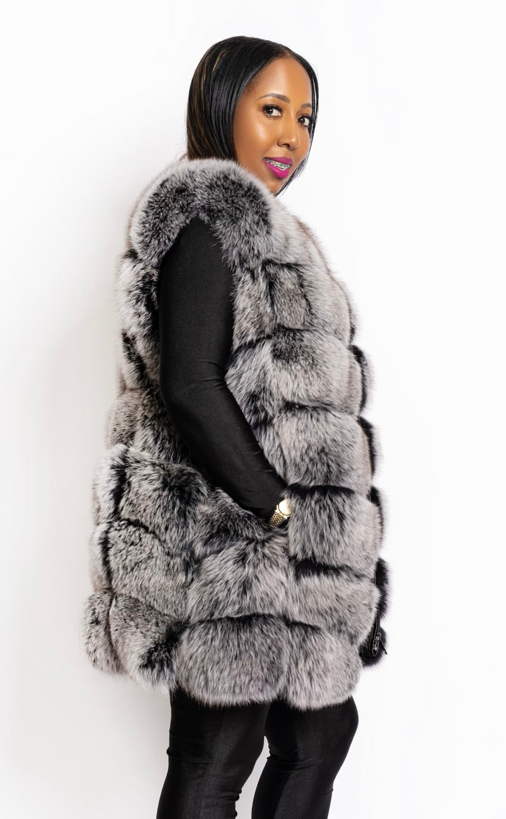 The “Joi” Silver Fox vest