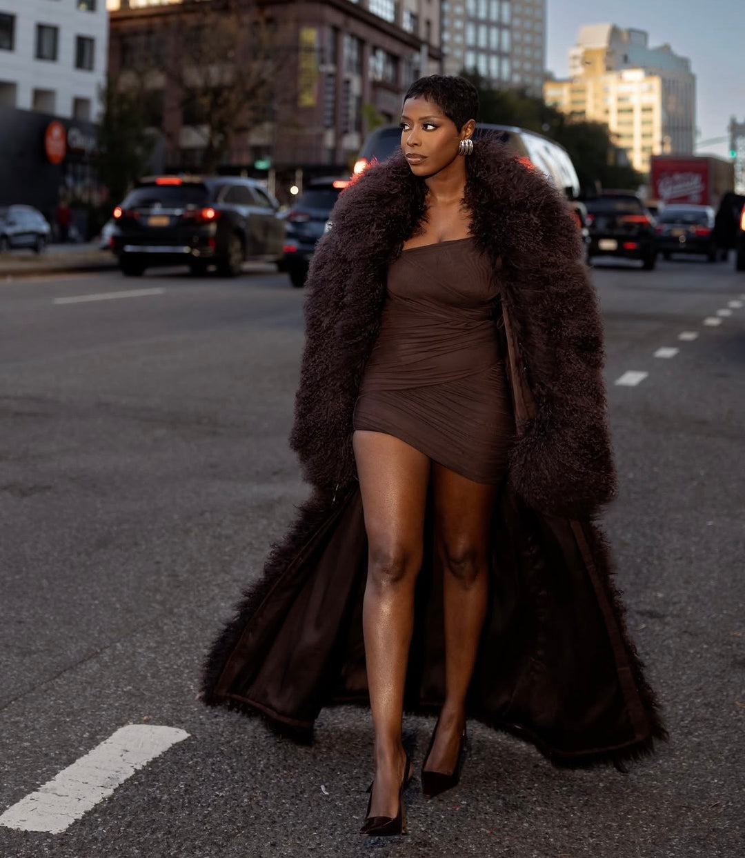 Brown Mongolian Full length