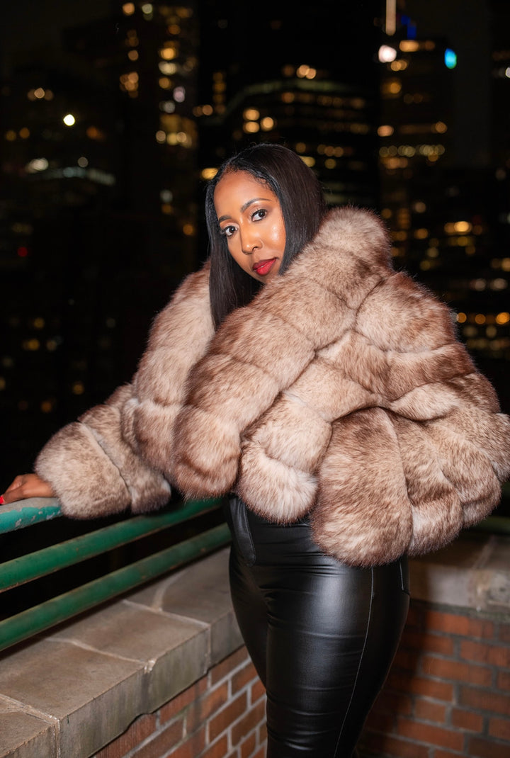 The “Ikisha” Fox Jacket with Collar