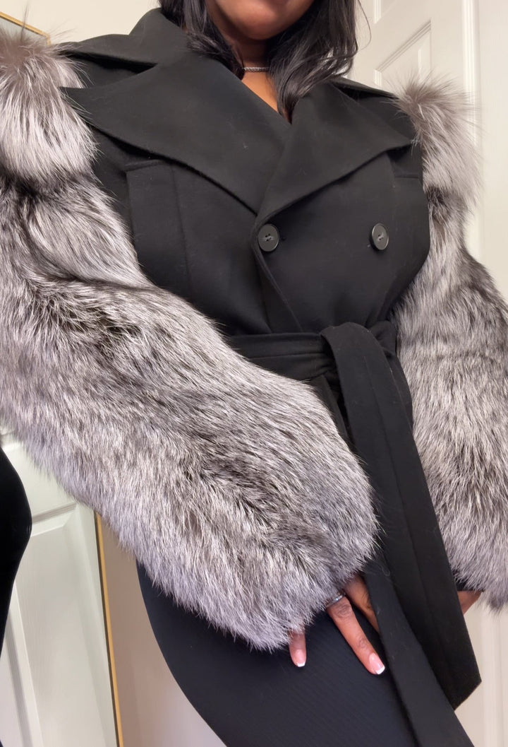 The “Bougie Crop Jacket” Custom order online only! Your size is not needed. We will call you for sizing once your order is placed! (Brown is the color I’m wearing)