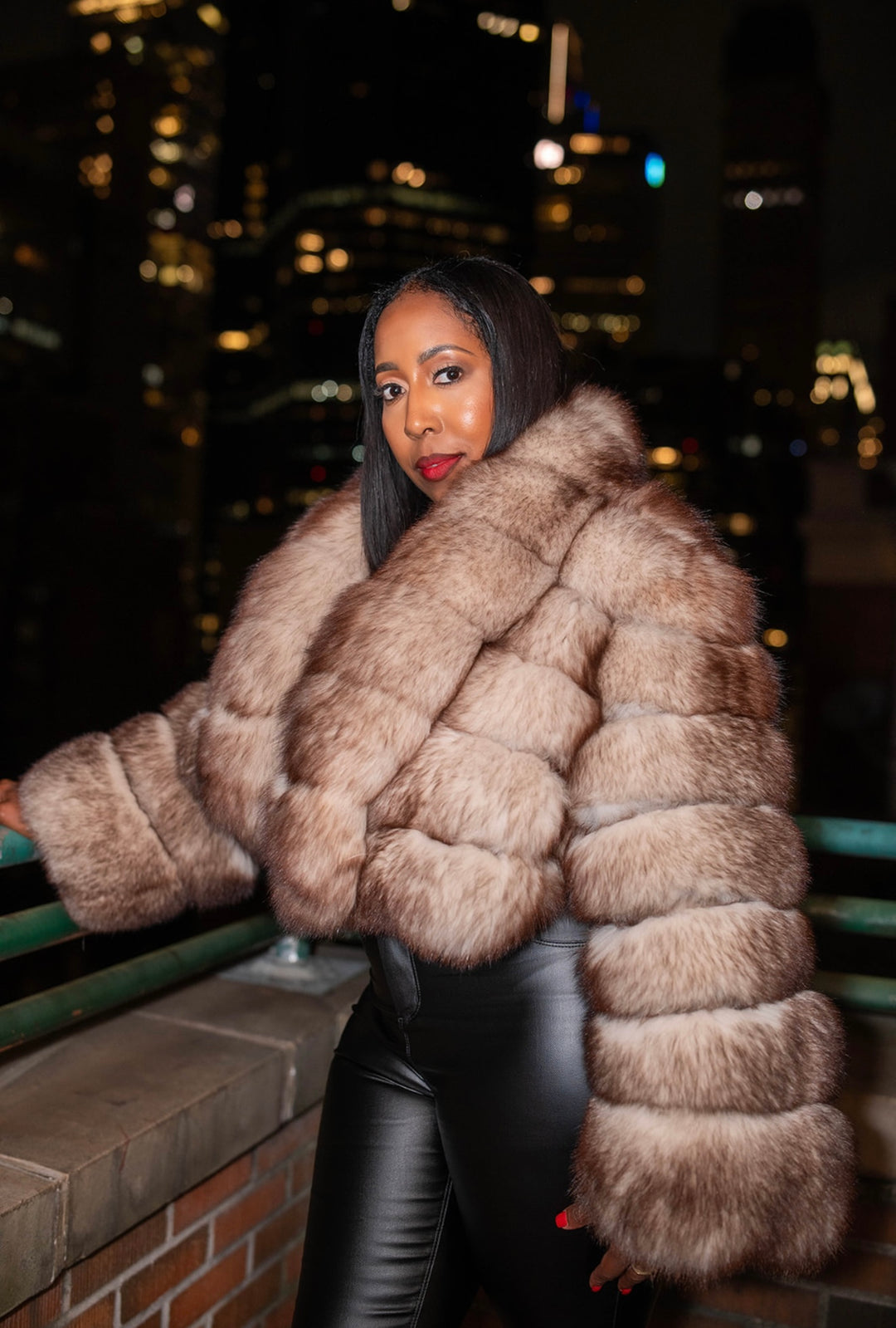 The “Ikisha” Fox Jacket with Collar