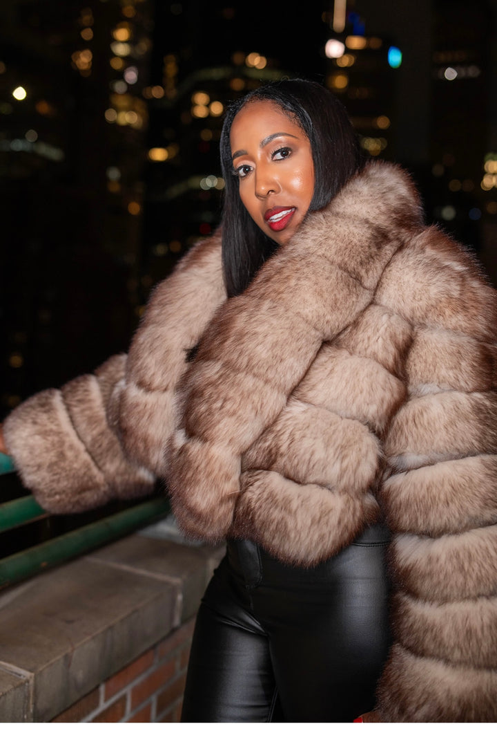 The “Ikisha” Fox Jacket with Collar