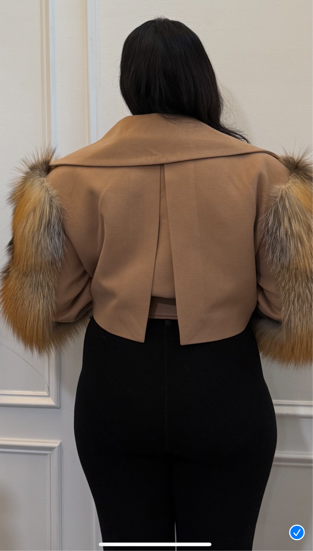 The “Bougie Crop Jacket” Custom order online only! Your size is not needed. We will call you for sizing once your order is placed!