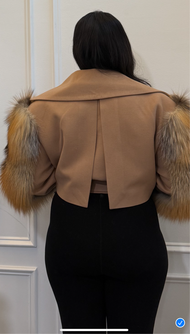 The “Bougie Crop Jacket” Custom order online only! Your size is not needed. We will call you for sizing once your order is placed!
