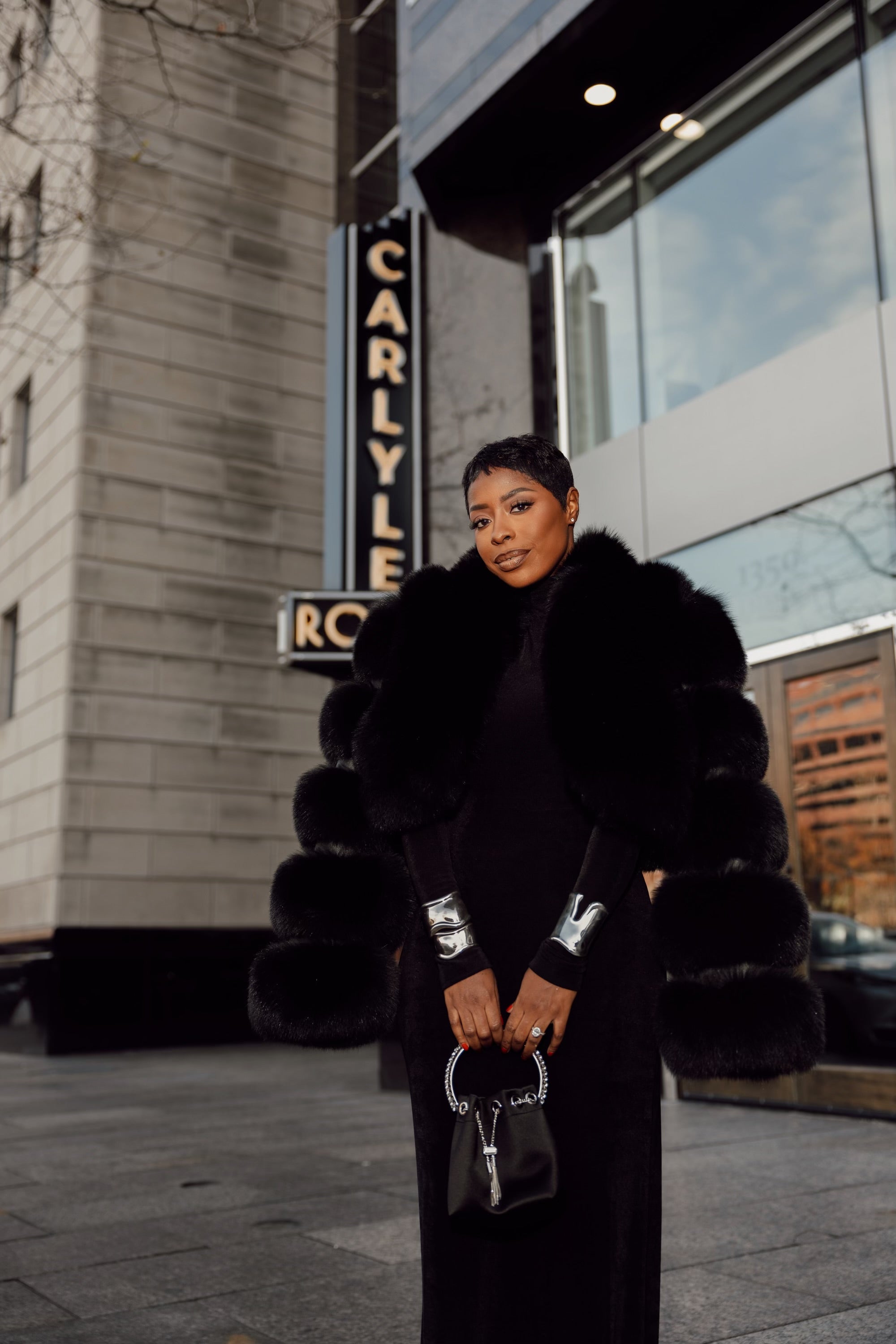 The “Janell” Black Fox Crop Jacket – FurrReal Furs