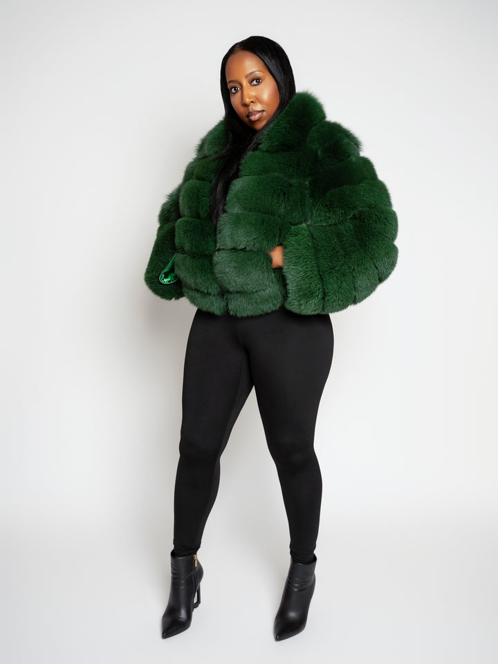 The Evelyn 2-In-1 Fox Fur Jacket