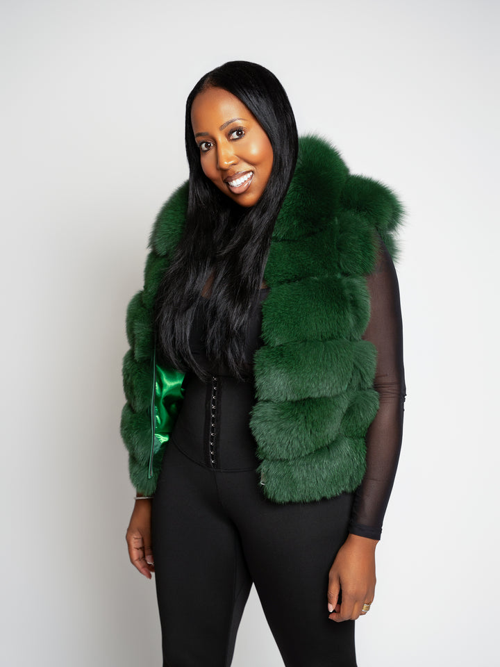 The Evelyn 2-In-1 Fox Fur Jacket