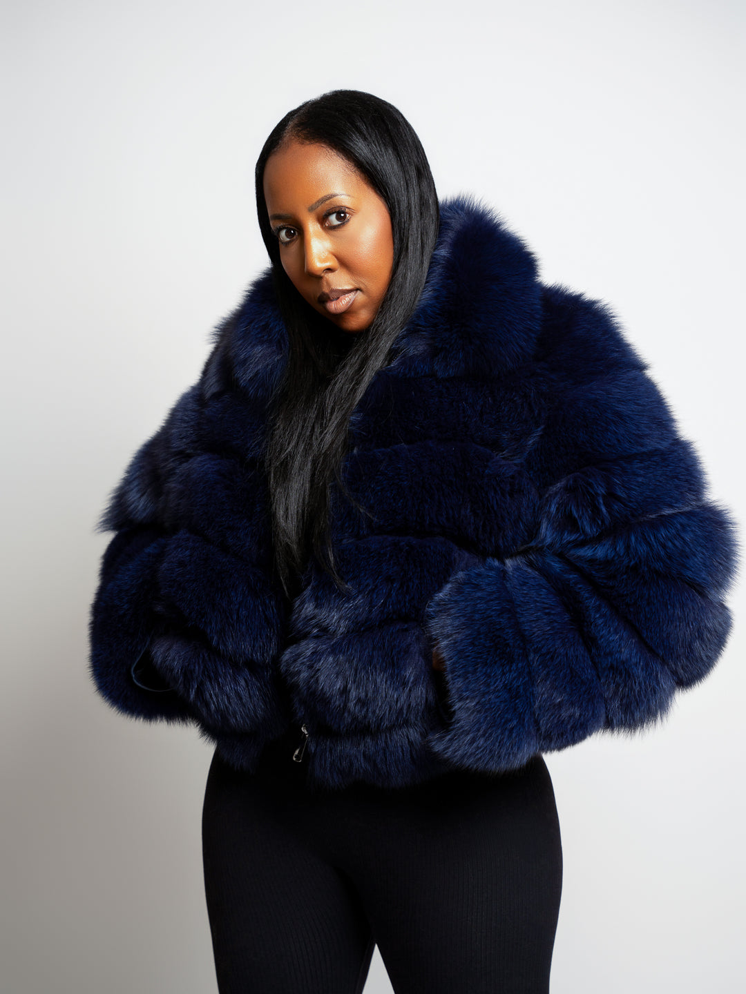 The Evelyn 2-In-1 Fox Fur Jacket