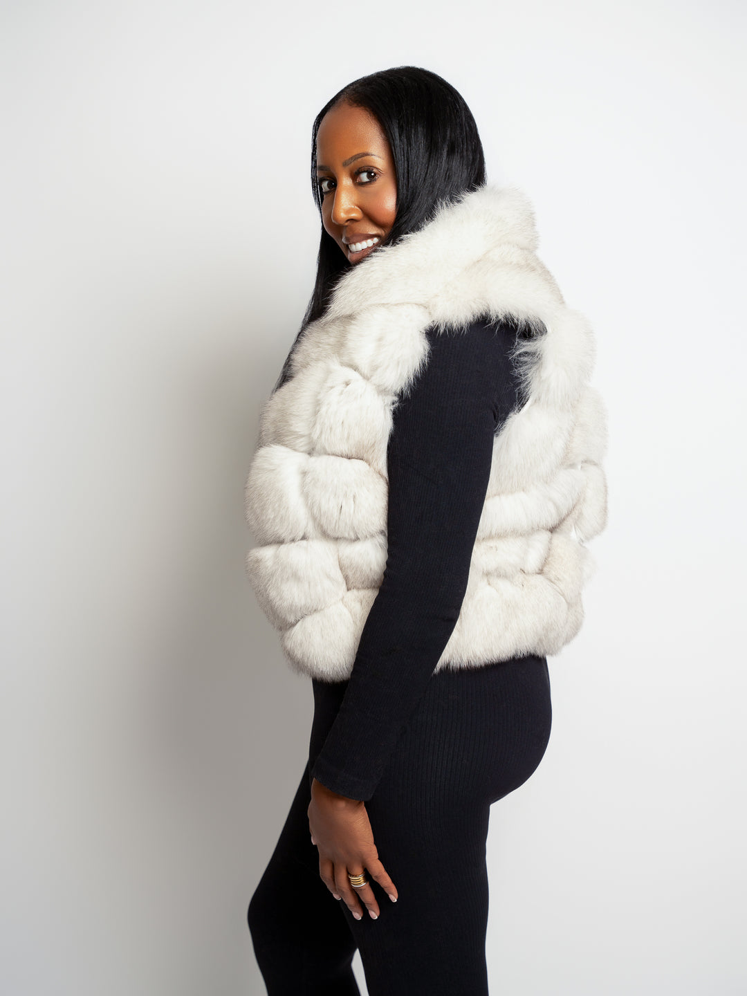 The Evelyn 2-In-1 Fox Fur Jacket