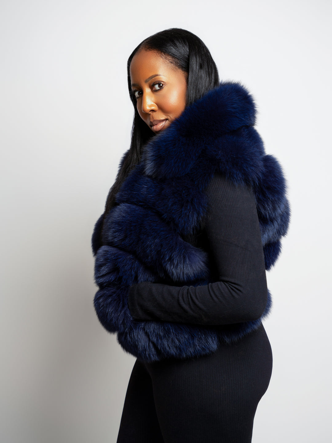 The Evelyn 2-In-1 Fox Fur Jacket