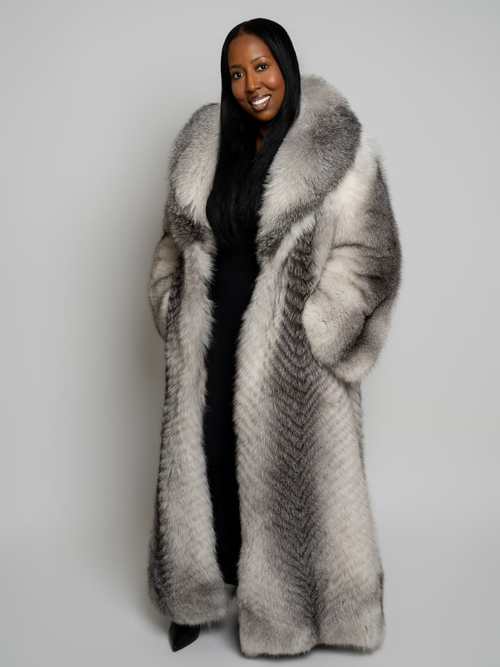 Fox Full Length Tuxedo Coat