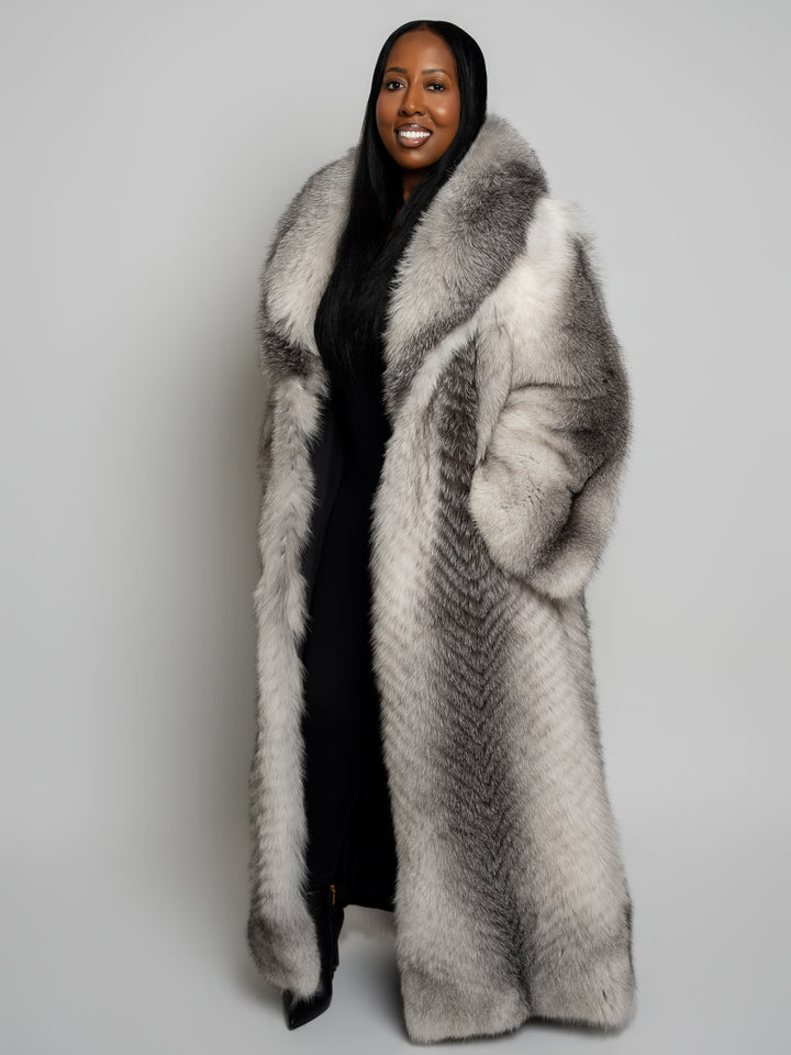 Fox Full Length Tuxedo Coat