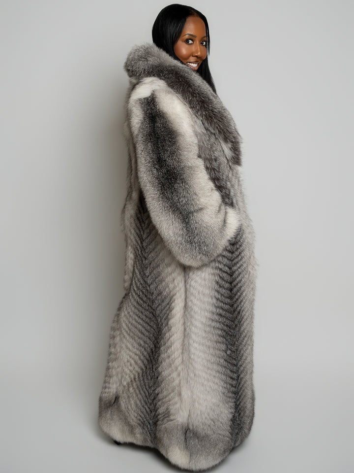 Fox Full Length Tuxedo Coat