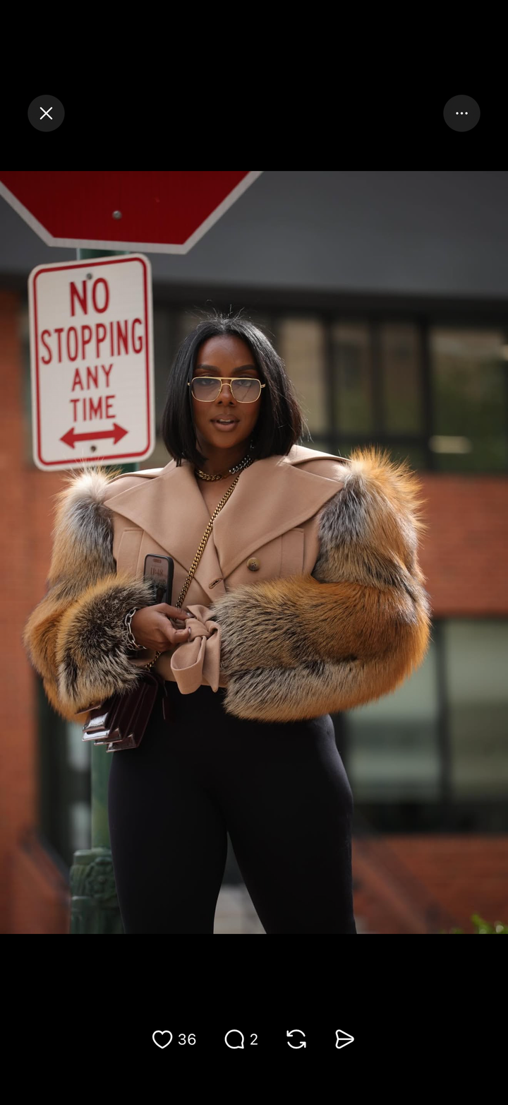 The “Bougie Crop Jacket” Custom order online only! Your size is not needed. We will call you for sizing once your order is placed! (Brown is the color I’m wearing)