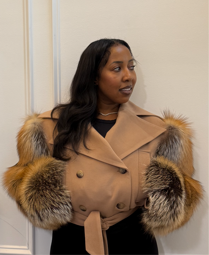 The “Bougie Crop Jacket” Custom order online only! Your size is not needed. We will call you for sizing once your order is placed!