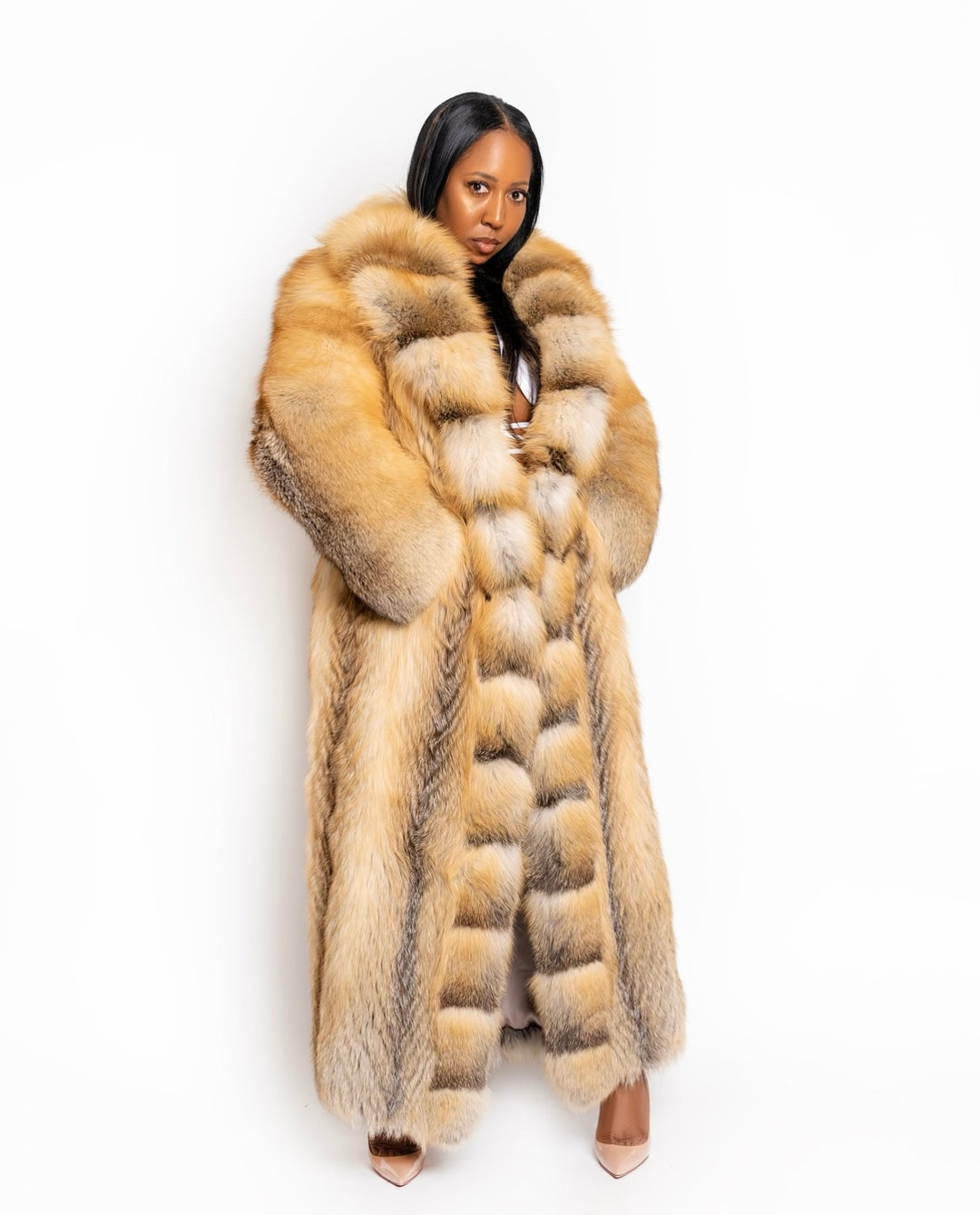 Golden Isle Fox Fur Coat - Women's Fur Coat - Estate Furs