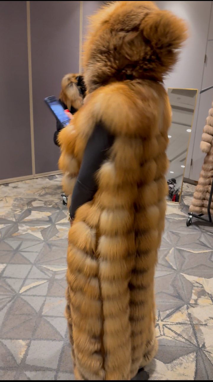 The “Roz-Haven” Red Fox Full Length Vest