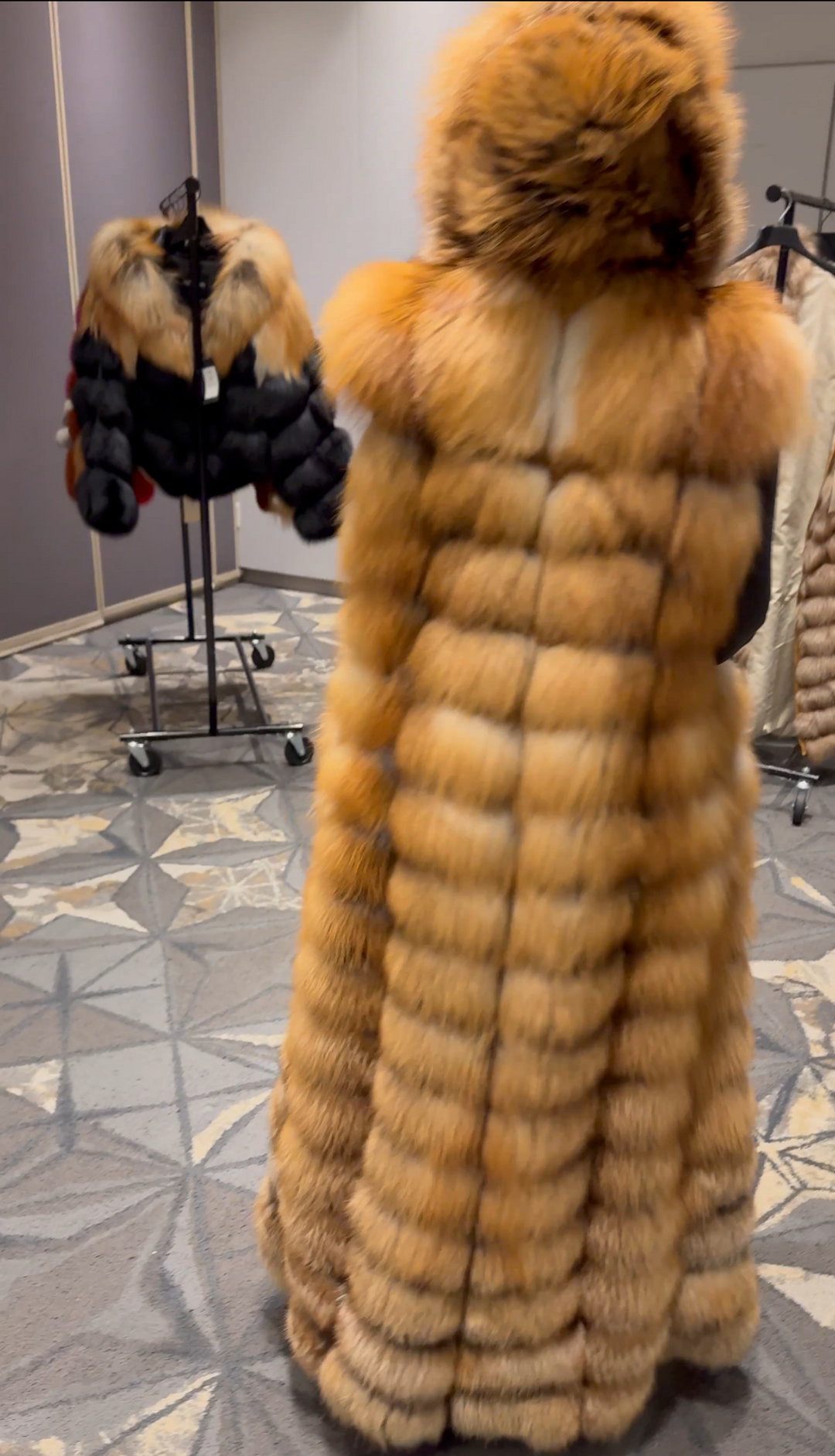 The “Roz-Haven” Red Fox Full Length Vest