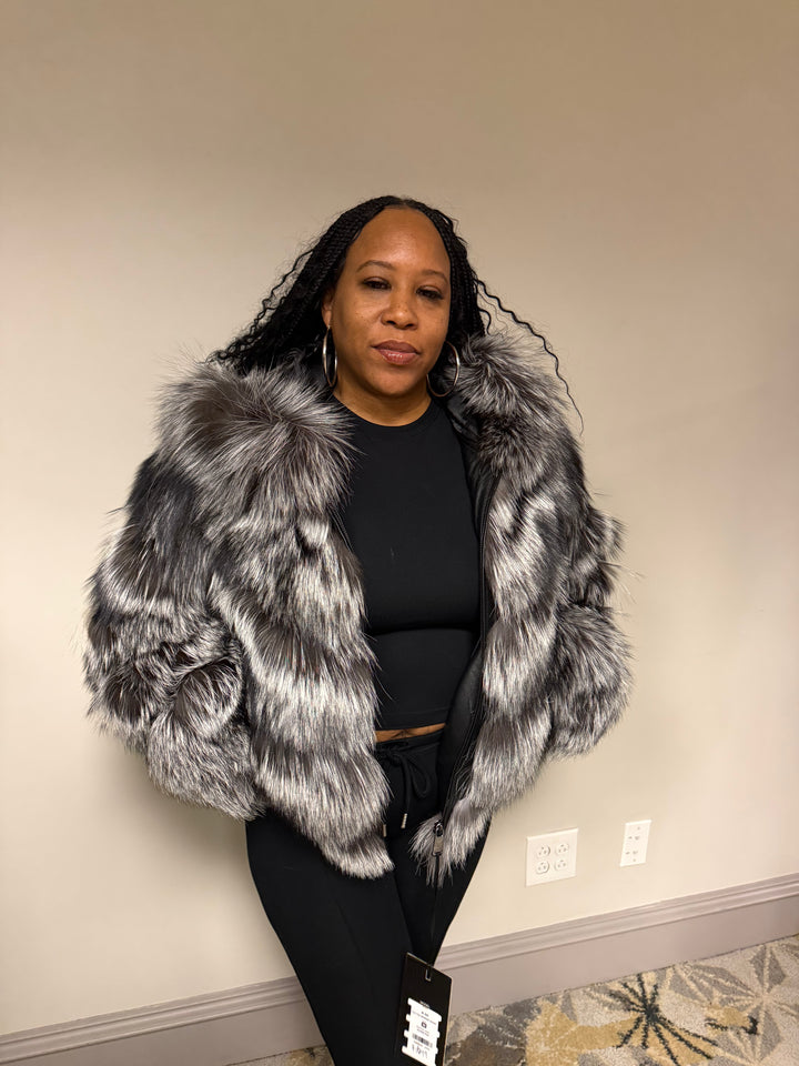 Silver Fox 3-in-1 Coat (removable sleeves and hood)