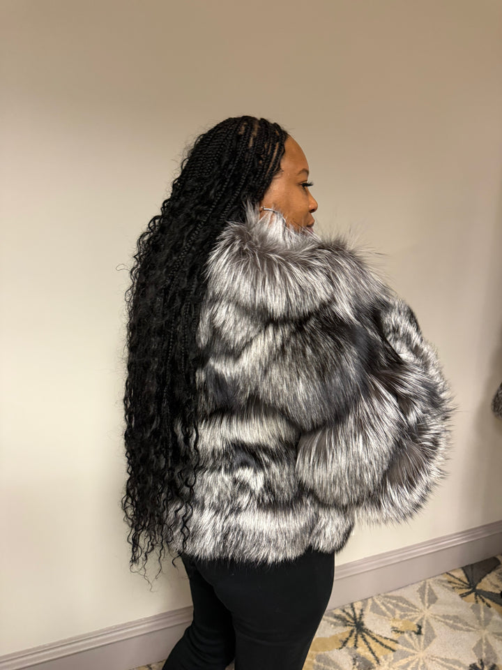 Silver Fox 3-in-1 Coat (removable sleeves and hood)