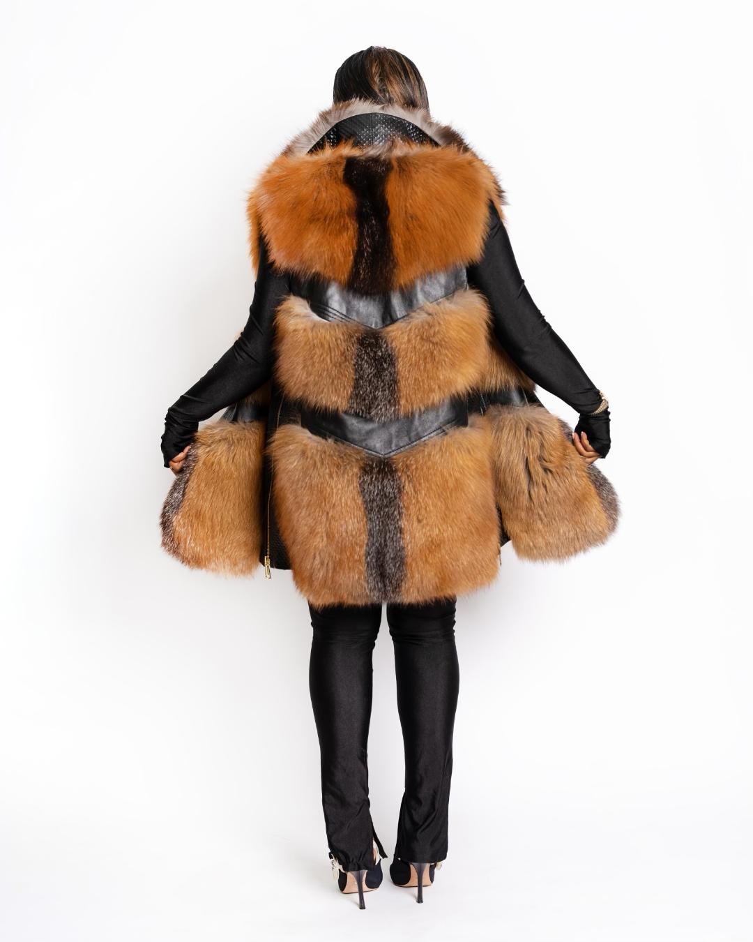 The Victoria Fox Two-Toned Fox Fur Vest *Pre-Order*